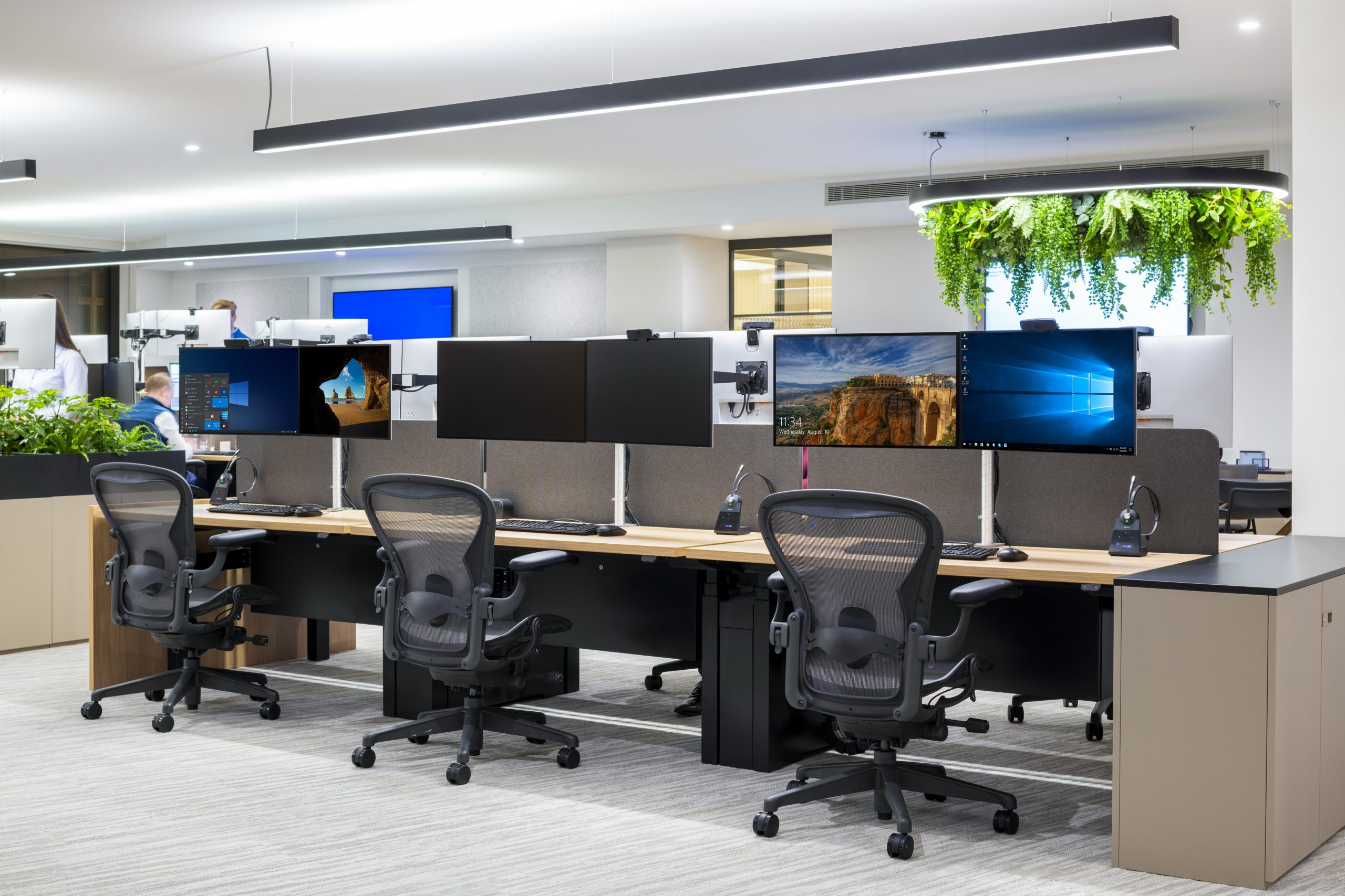 Ergonomic MillerKnoll Chairs on Sit Stand Desks