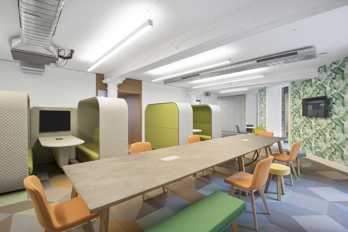 Creative Semi-Private Pods in an Office
