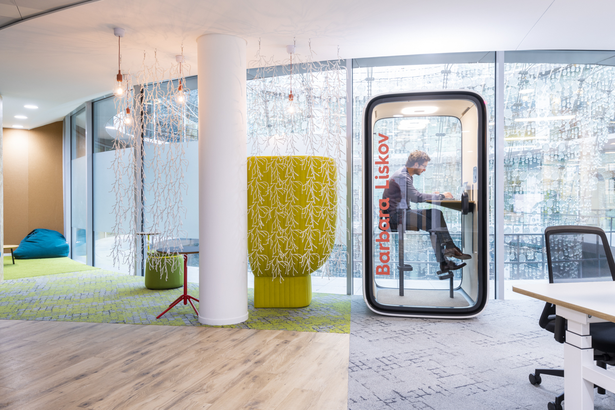 Phone booths and pods at Criteo