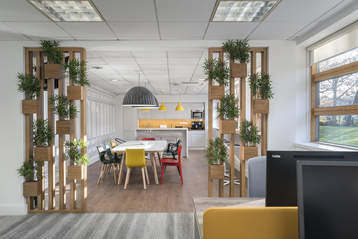 Graphical representation of open plan office solutions