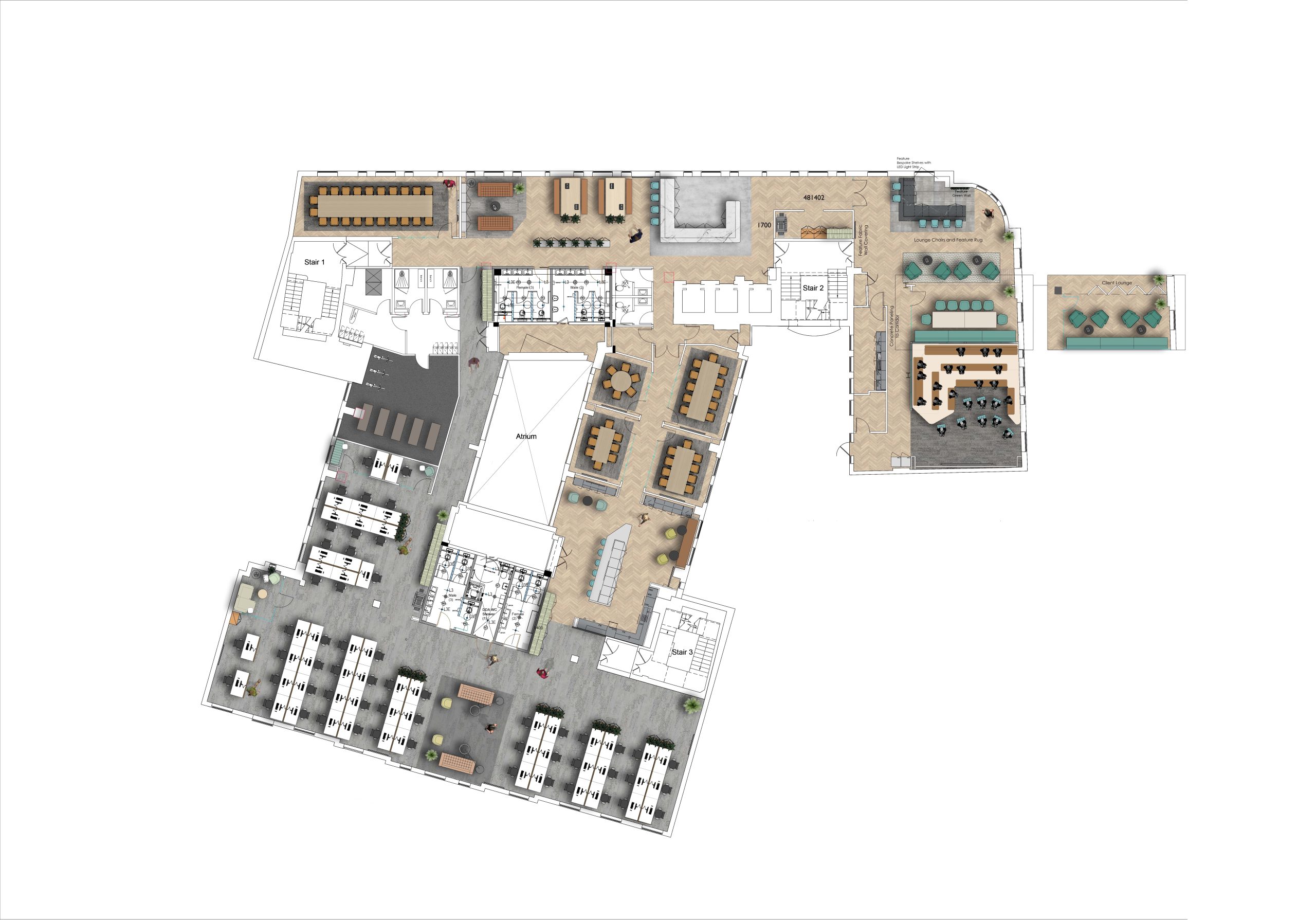 11000 square foot general arrangement plan in colour