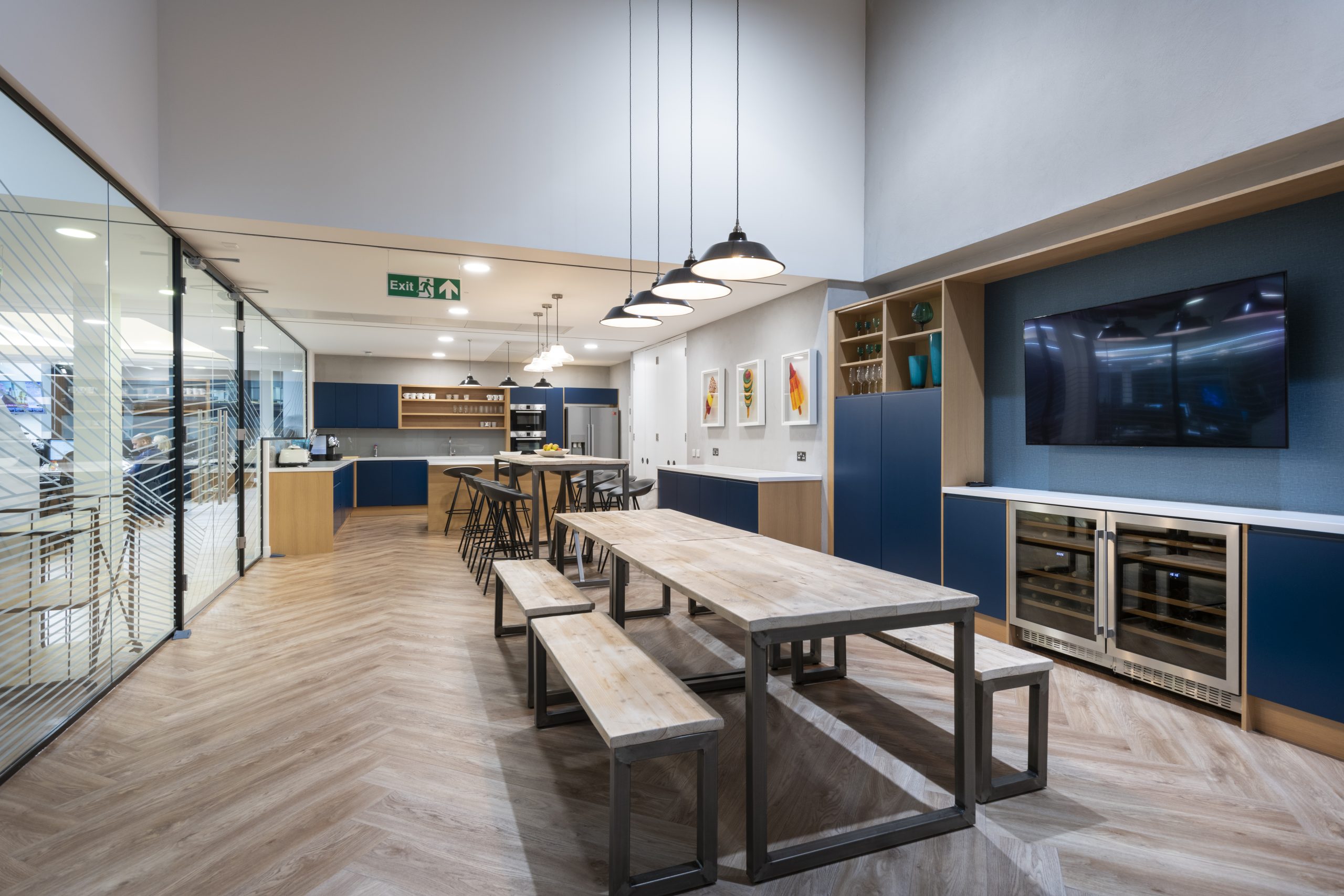 Networking event in a coworking community lounge