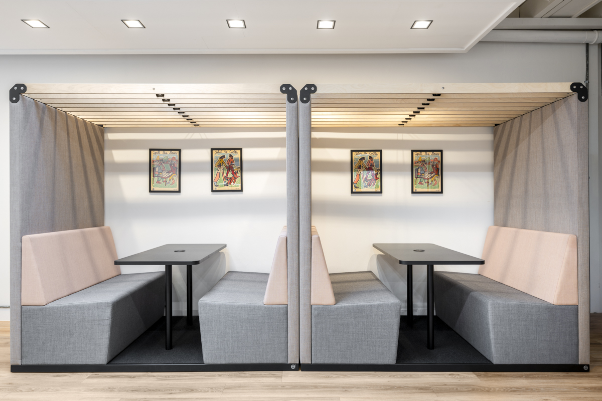 Social hub and communal gathering space at Lofbergs London by K2 Space