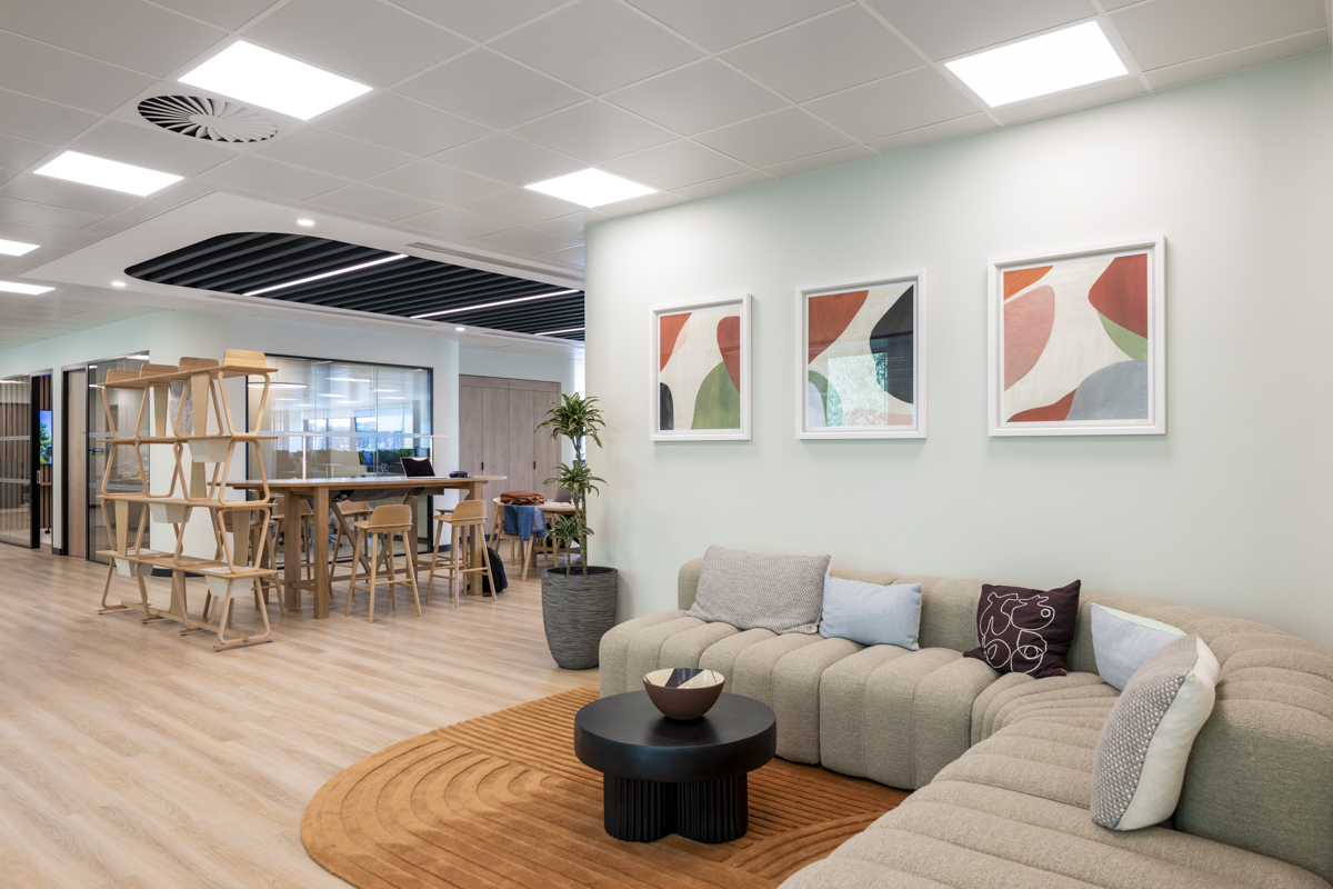 Professional office environment with quality finishes and natural light