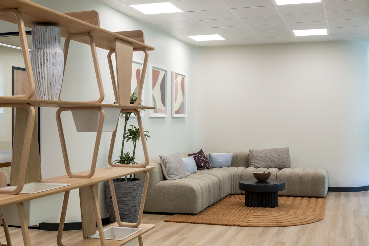 Completed office environment demonstrating integrated design and fit-out delivery