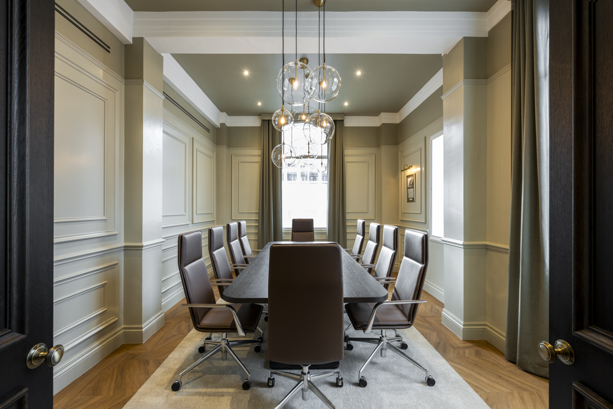 Heritage office space with original period features integrated into modern design